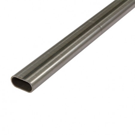 AMIG 20782  
 Tubo ovalado hierro L.F.  
 30 x 15 mm  
 Hierro  
 Lacado