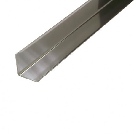 AMIG 20845  
 Ángulo lados iguales acero inox 18/8  
 15 x 15 mm  
 Acero inoxidable 18/8  
 Brillo