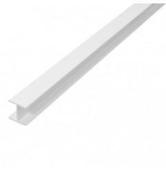 AMIG 20888   Unión H lados iguales PVC   17 x 4 mm   PVC   Blanco