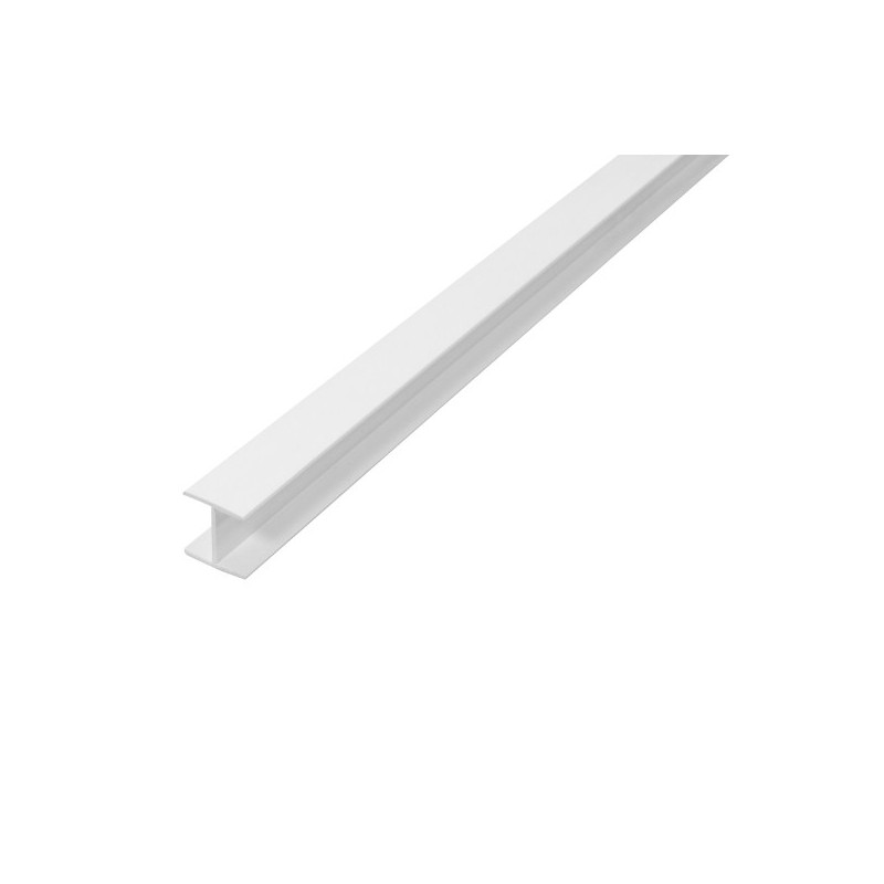 AMIG 20888   Unión H lados iguales PVC   17 x 4 mm   PVC   Blanco