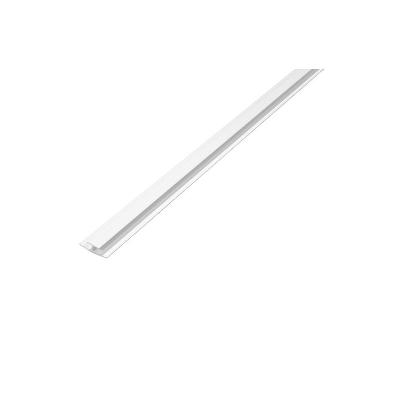 AMIG 20893   Unión H lados desiguales PVC   25 x 11 mm   PVC   Blanco
