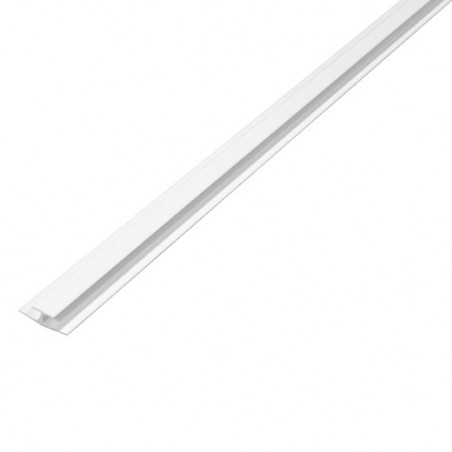 AMIG 20893   Unión H lados desiguales PVC   25 x 11 mm   PVC   Blanco