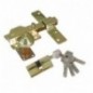 AMIG 20913  
 Kit cerrojo + cilindro 1  
 88 x 153 mm  
 Acero  
 Oro