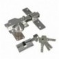 AMIG 20918  
 Kit cerrojo + cilindro 1  
 88 x 153 mm  
 Acero  
 Cromado brillo