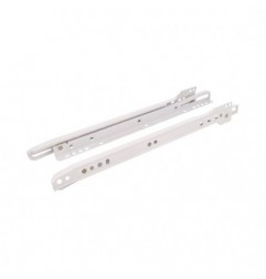 NIZA 20931  
 Guía para cajón con rodillos 12 NIZA  
 300 x 37 mm  
 Acero  
 Blanco