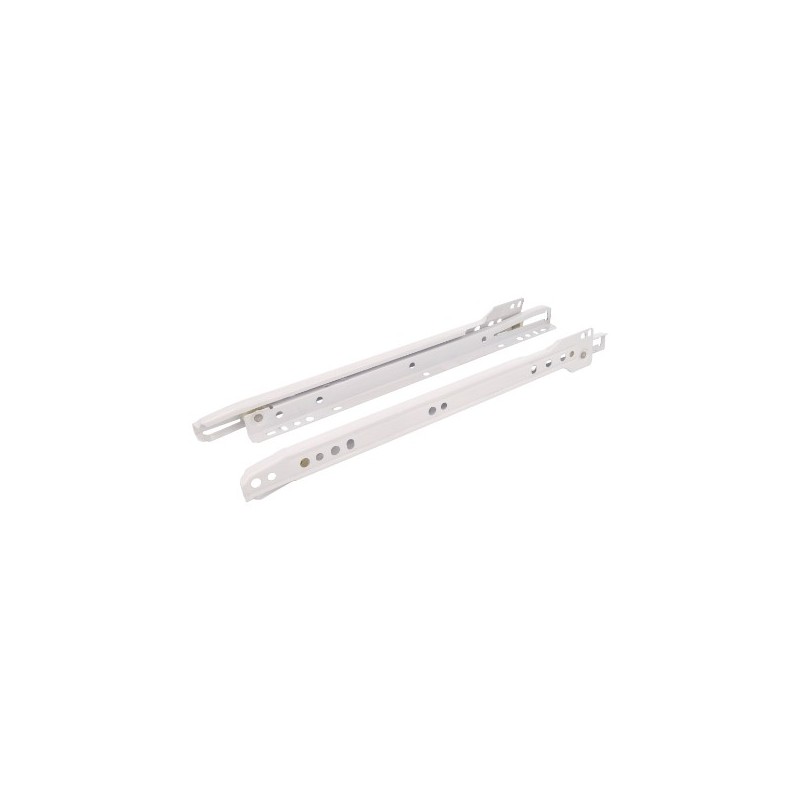 NIZA 20931  
 Guía para cajón con rodillos 12 NIZA  
 300 x 37 mm  
 Acero  
 Blanco