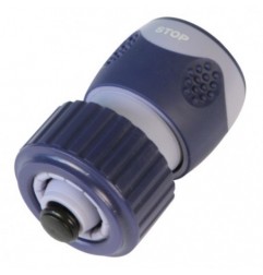 AMIG 21049  
 Empalme rápido manguera PLUS-STOP  
 1/2''  
 ABS + goma  
 Morado