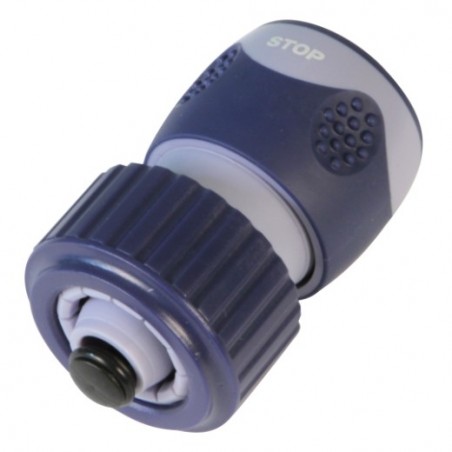 AMIG 21049  
 Empalme rápido manguera PLUS-STOP  
 1/2''  
 ABS + goma  
 Morado