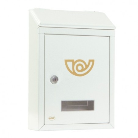 AMIG 21136   Buzón 2 MINI   295 x 210 x 62 mm   Acero   Blanco