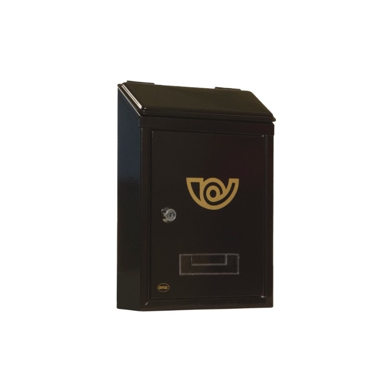 AMIG 21137   Buzón 2 MINI   295 x 210 x 62 mm   Acero   Negro