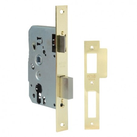 NIZA 21146  
 Cerradura 840 NIZA  
 50/47 mm  
 Acero  
 Latonado barnizado