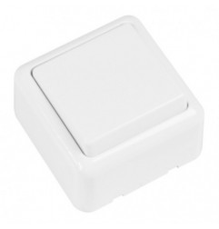 AMIG 21177  
 Pulsador de sobreponer 382  
 60 x 60 mm  
 Policarbonato  
 Blanco