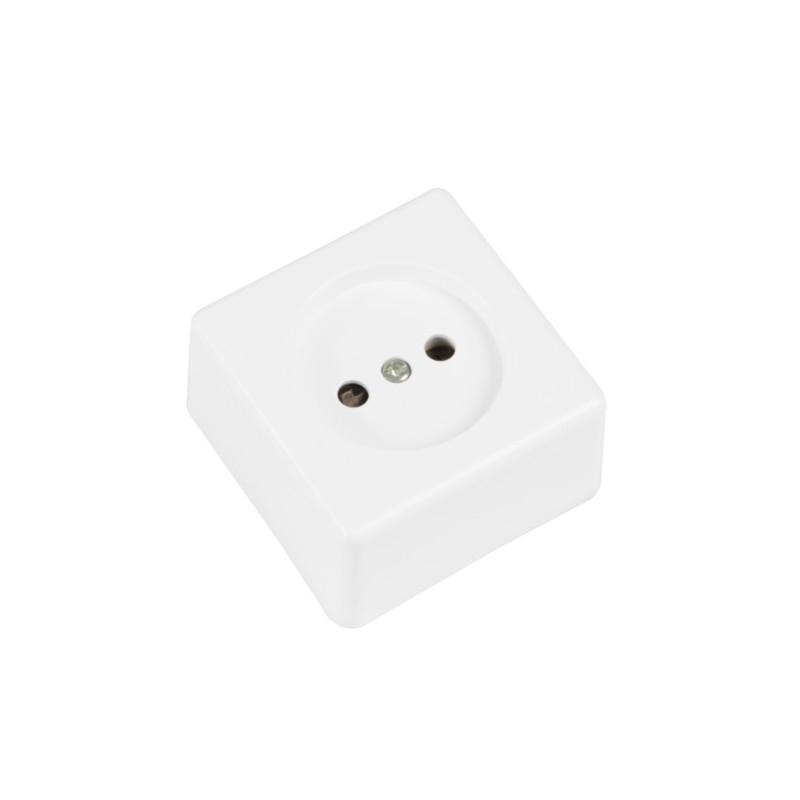 AMIG 21185  
 Base de sobreponer 384  
 60 x 60 mm  
 Policarbonato  
 Blanco