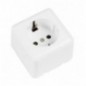 AMIG 21186  
 Base Schuko de sobreponer 385  
 60 x 60 mm  
 Policarbonato  
 Blanco