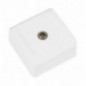 AMIG 21188  
 Toma TV de sobreponer 386  
 65 x 65 mm  
 Policarbonato  
 Blanco