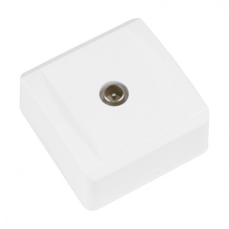 AMIG 21189  
 Toma TV de sobreponer 386  
 65 x 65 mm  
 Policarbonato  
 Blanco