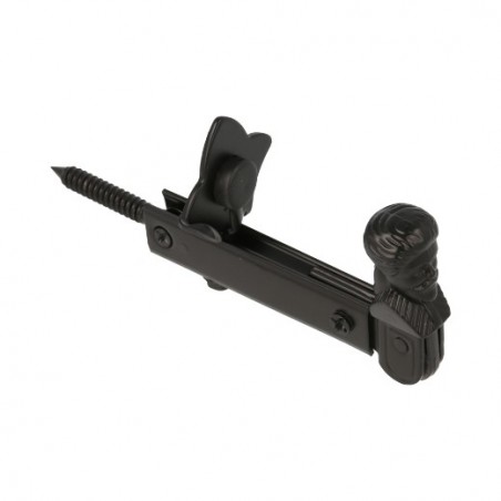 AMIG 21193  
 Retenedor contraventana 6  
 157 x 60 mm  
 Zamak  
 Negro