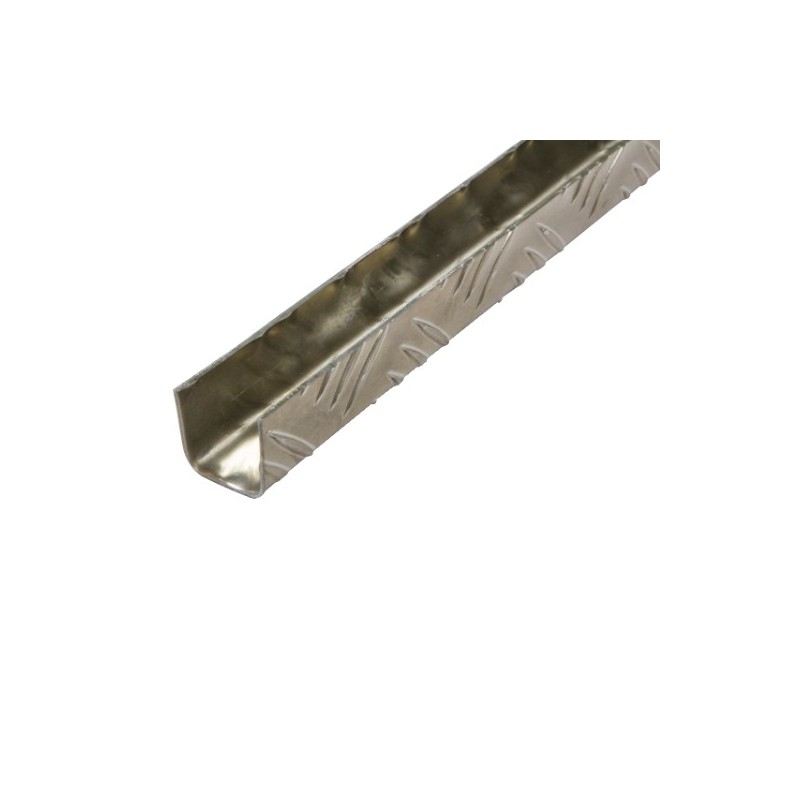AMIG 21210  
 Perfil U damero  
 22 x 22 mm  
 Aluminio  
 Natural