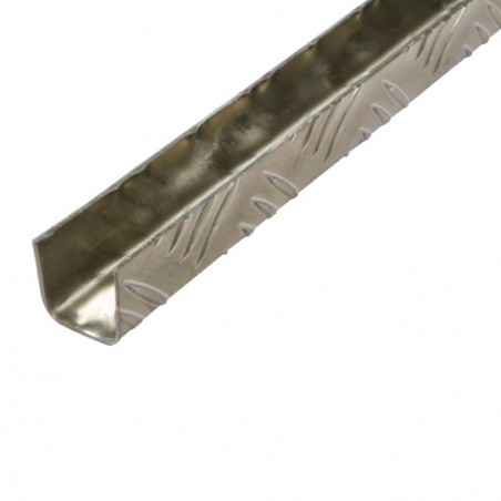 AMIG 21210  
 Perfil U damero  
 22 x 22 mm  
 Aluminio  
 Natural