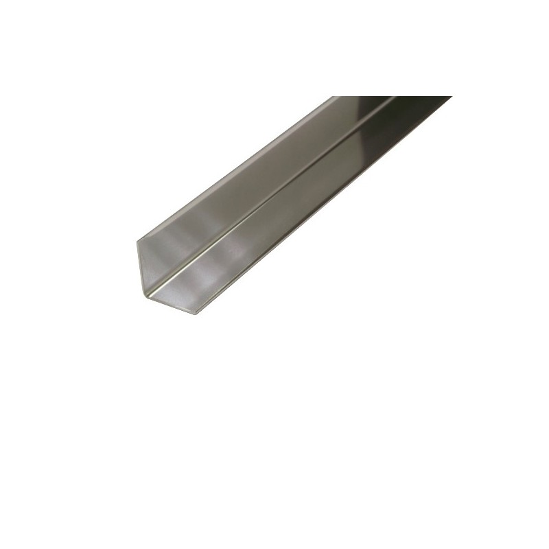 AMIG 21217  
 Ángulo lados iguales acero inox 18/8  
 25 x 25 mm  
 Acero inoxidable 18/8  
 Brillo