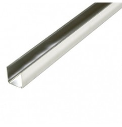 AMIG 21226  
 Perfil en U acero inox 18/8  
 15 x 15 mm  
 Acero inoxidable 18/8  
 Brillo