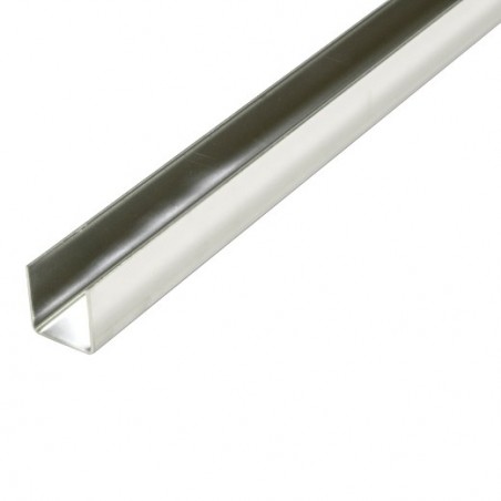 AMIG 21227  
 Perfil en U acero inox 18/8  
 20 x 20 mm  
 Acero inoxidable 18/8  
 Brillo