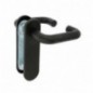 AMIG 21282  
 Manilla con placa 3P  
 172 x 46 mm  
 Acero + polipropileno  
 Negro