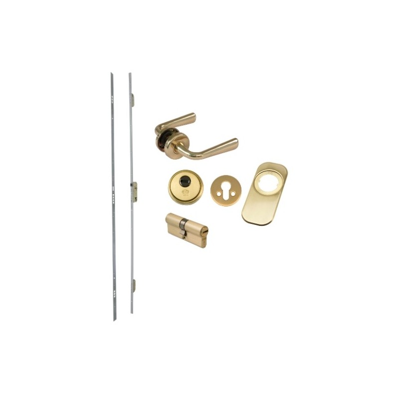 AMIG 21287  
 Kit cerradura madera + manilla 400-3  
 Esmaltado oro