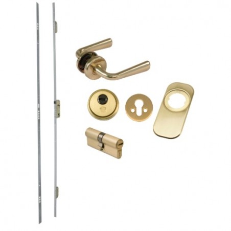 AMIG 21287  
 Kit cerradura madera + manilla 400-3  
 Esmaltado oro