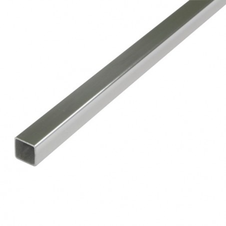 AMIG 21304  
 Tubo cuadrado acero inox 18/8  
 20 x 20 mm  
 Acero inoxidable 18/8  
 Brillo