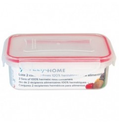 VELTA HOME 21340  
 Lote 2 contenedores herméticos para alimentos 1  
 0,24 - 0,5 l  
 Polipropileno