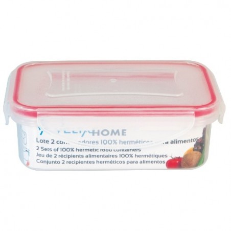 VELTA HOME 21340  
 Lote 2 contenedores herméticos para alimentos 1  
 0,24 - 0,5 l  
 Polipropileno