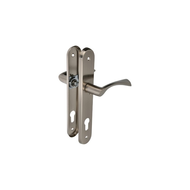AMIG 21383  
 Manilla con placa ALBA-PAB  
 238 x 40 mm  
 Acero  
 Cromado mate