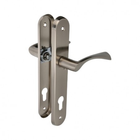 AMIG 21383  
 Manilla con placa ALBA-PAB  
 238 x 40 mm  
 Acero  
 Cromado mate