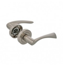 AMIG 21385  
 Manilla con roseta ALBA-RZ  
 Ø52 mm  
 Zamak  
 Cromado mate