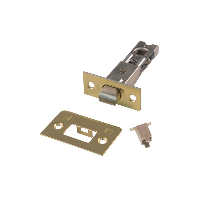 AMIG 2149  
 Picaporte 7  
 70 mm  
 Acero  
 Latonado barnizado