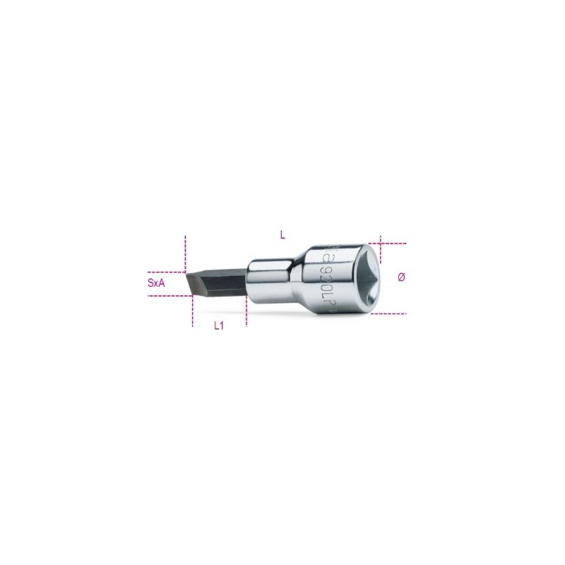 920LP 1X5,5 Vaso de 1/2&quot, con punta plana, cromado