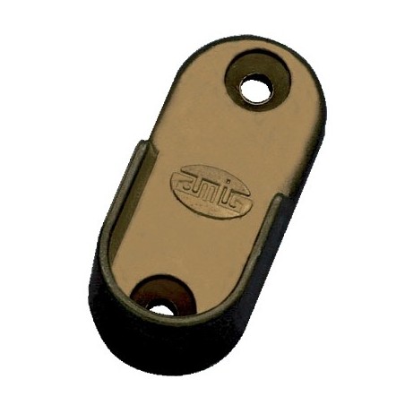AMIG 2153  
 Soporte tubo armario 7  
 30 x 15 x 45 mm  
 Zamak  
 Bronceado