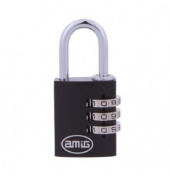 AMIG 21533  
 Candado combinación 75  
 25 mm  
 Aluminio  
 Negro