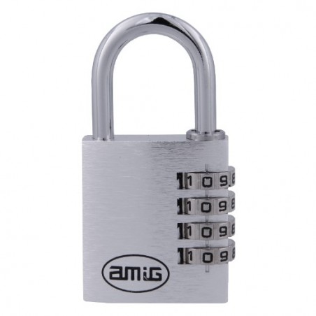 AMIG 21534  
 Candado combinación 75  
 35 mm  
 Aluminio  
 Plata