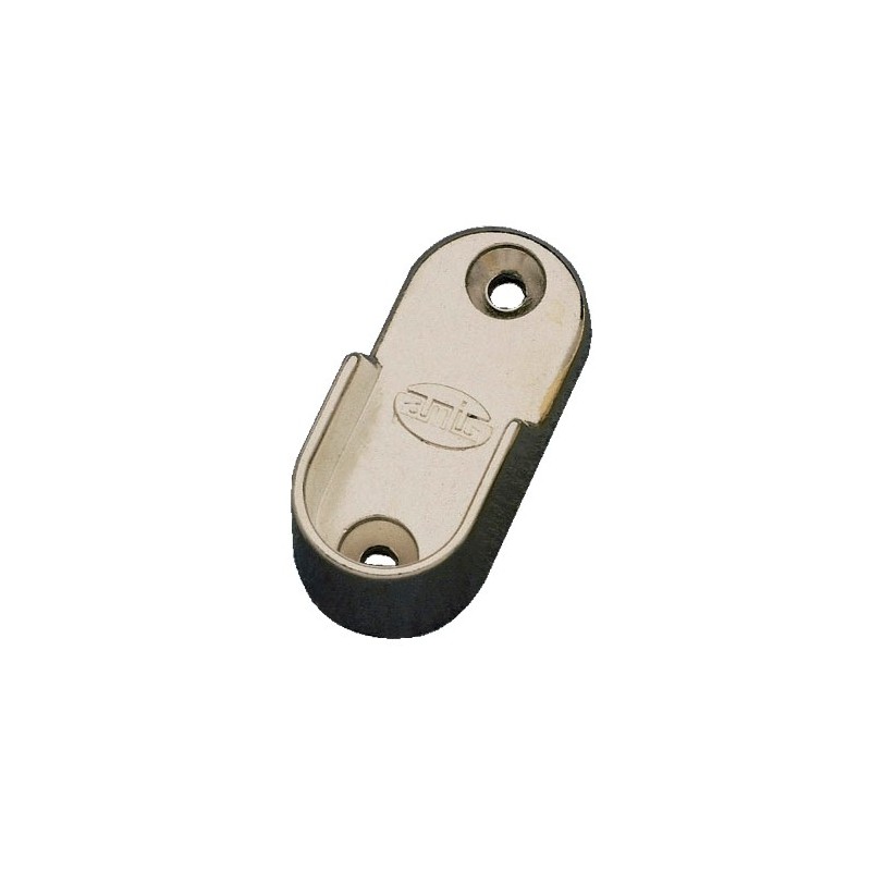 AMIG 2154  
 Soporte tubo armario 7  
 30 x 15 x 45 mm  
 Zamak  
 Niquelado