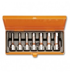 920ME/C7 Juego de 7 vasos de 1/2&quot, con punta Allen, en caja de metal