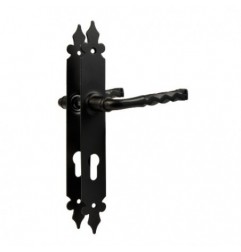AMIG 21678  
 Manilla con placa 106PB  
 270 x 36 mm  
 Placa de acero, Tirador de zamak  
 Negro