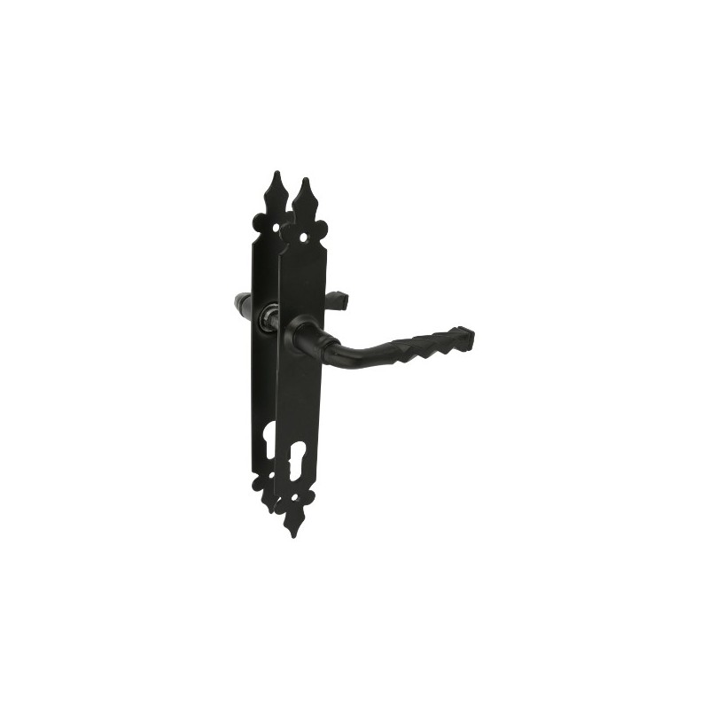 AMIG 21679  
 Manilla con placa 106PB  
 270 x 36 mm  
 Placa de acero, Tirador de zamak  
 Negro