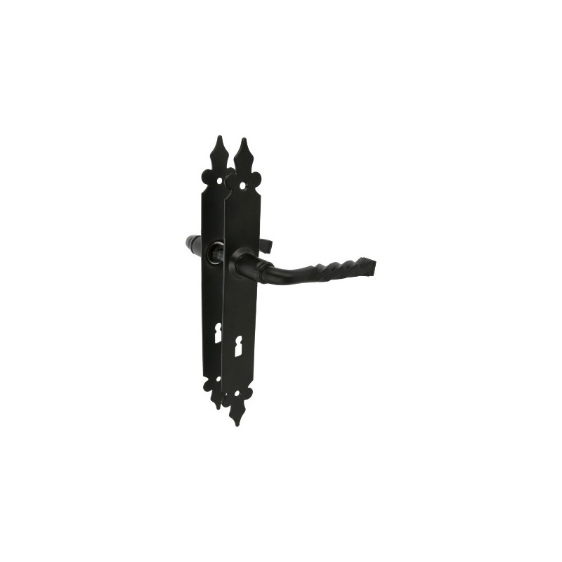 AMIG 21680  
 Manilla con placa 106PG72  
 270 x 36 mm  
 Placa de acero, Tirador de zamak  
 Negro