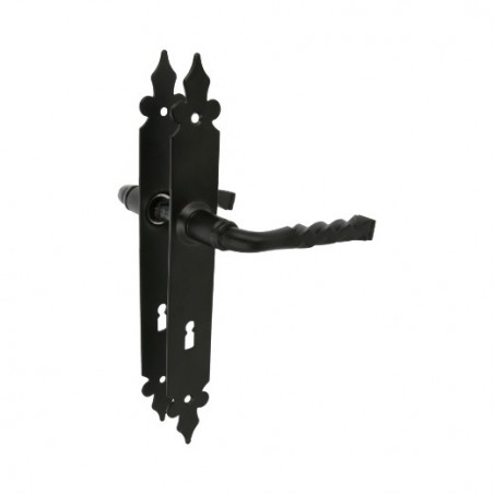 AMIG 21680  
 Manilla con placa 106PG72  
 270 x 36 mm  
 Placa de acero, Tirador de zamak  
 Negro
