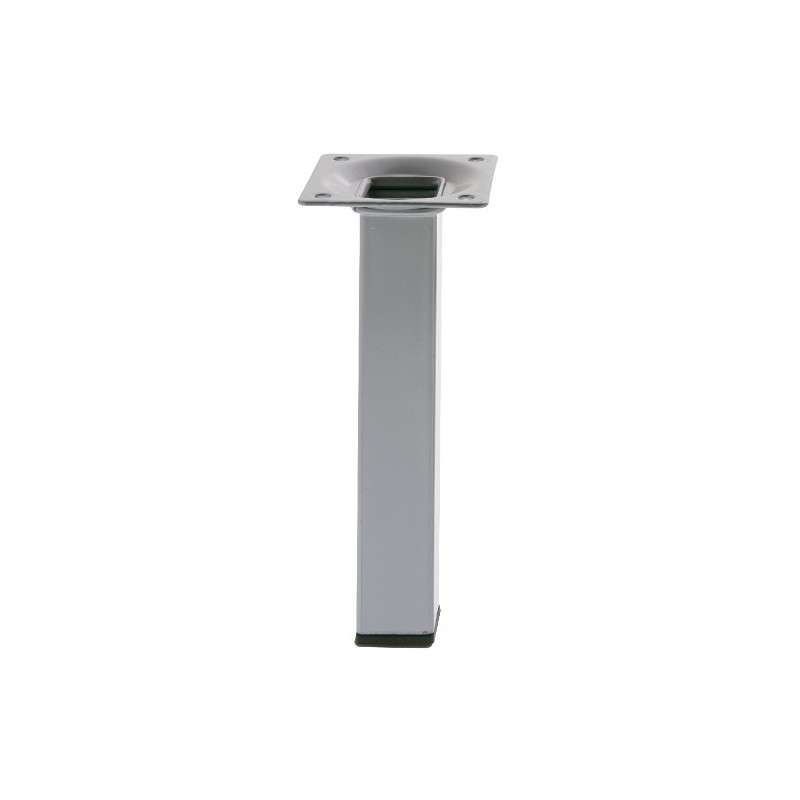 AMIG 21728  
 Pata de mesa 3  
 25 x 25 x 300 mm  
 Acero  
 Plata