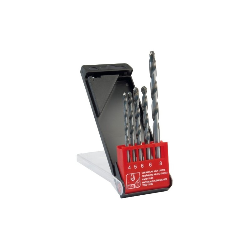 AMIG 21787  
 Estuche brocas porcelánico 21600  
 Ø4-5-6-6-8  
 Carburo de tungsteno