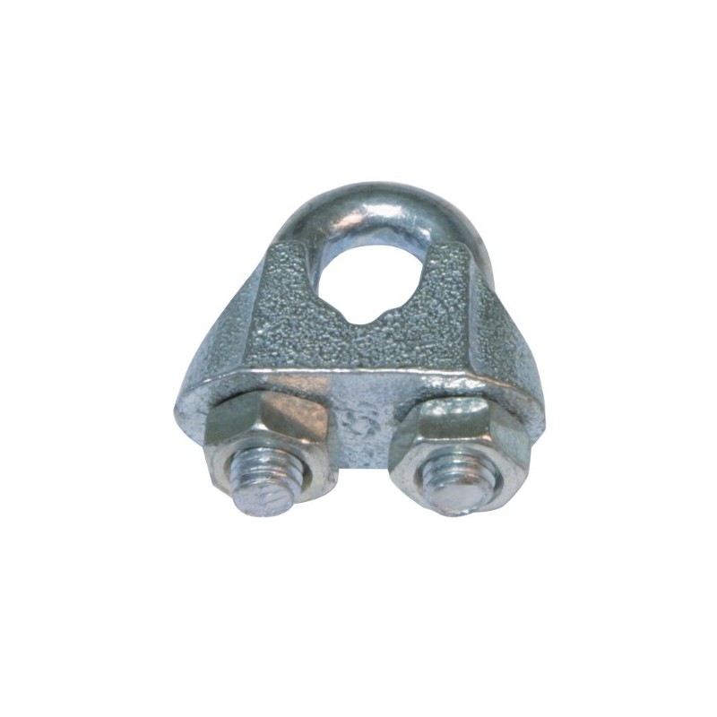 AMIG 21795  
 Sujetacables estribo 30100  
 Ø6 mm  
 Acero  
 Galvanizado