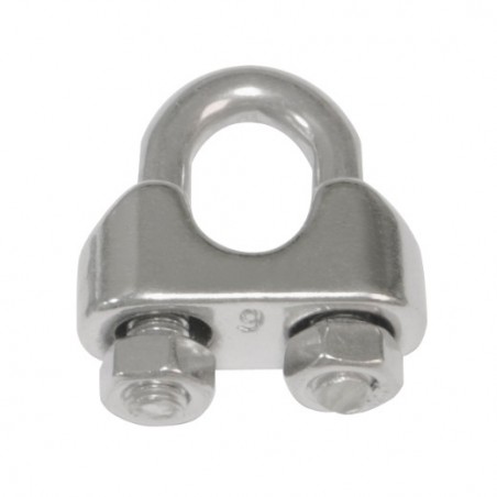 AMIG 21867  
 Sujetacables estribo 30100  
 Ø3 mm  
 Acero inoxidable  
 AISI 316